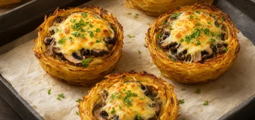 На Новый год готовлю стожки с фаршем и грибами: и мясо, и гарнир в одной тарелке