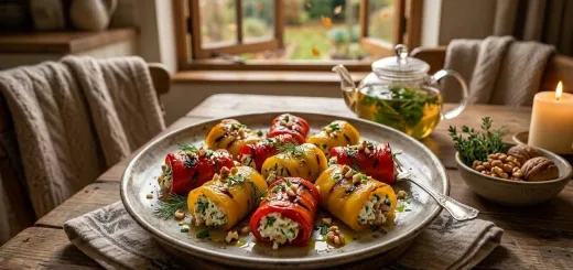 Так вкусно — что забираем рецепт в осень: рулетики из запеченного перца с нежной сырной начинкой