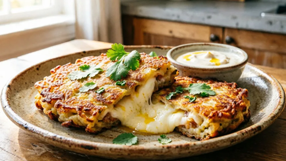 Вместо скучных драников готовлю лапингачос — эквадорская вкуснятина из картошки: хрустящая корочка и нежная начинка