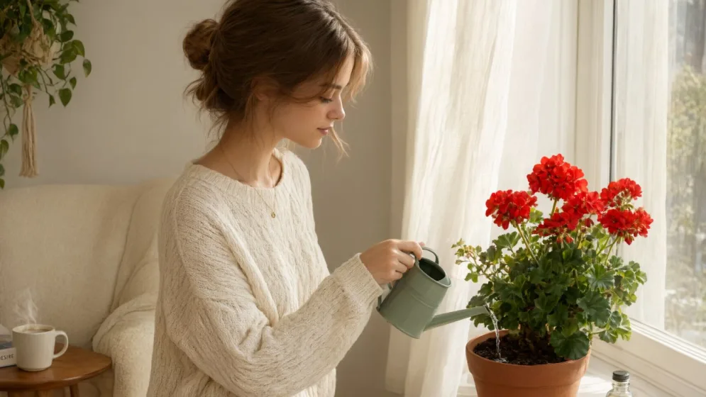 Герани с желтыми листьями — обязательно: 2 мл в воду — и пышные шапки прут как на дрожжах в октябре