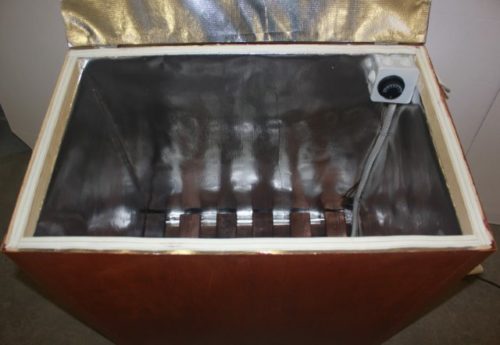 Ящик с терморегулятором для хранения картошки на балконе