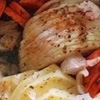 Картофель запеченный в духовке с капустой кольраби, морковью и луком