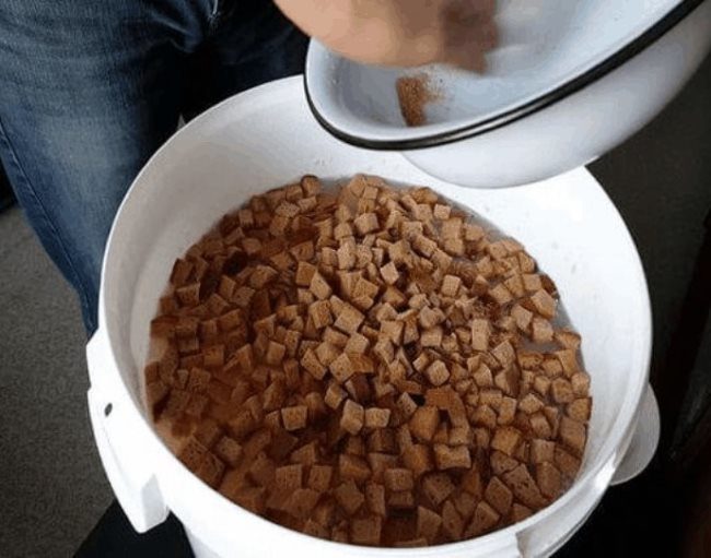 Приготовление питательной подкорки для огурцов из ржаных сухарей